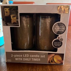 2-pc LED candle set